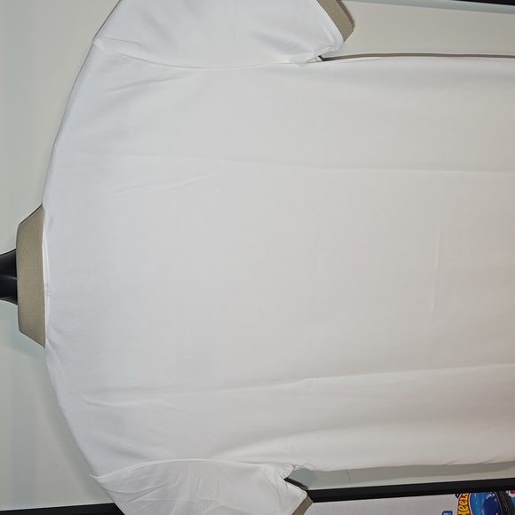 White and Tan Men's Fashion Polo Shirt - Picture 8 of 9